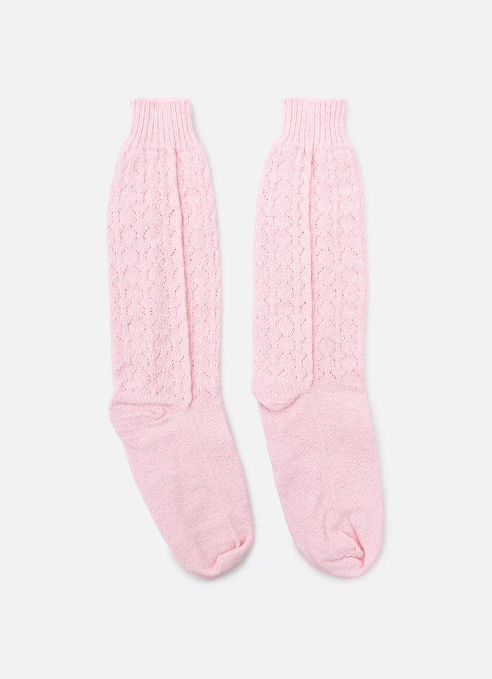Meia Tricot Ponto Rendado Rosa Baby Pituchinhus