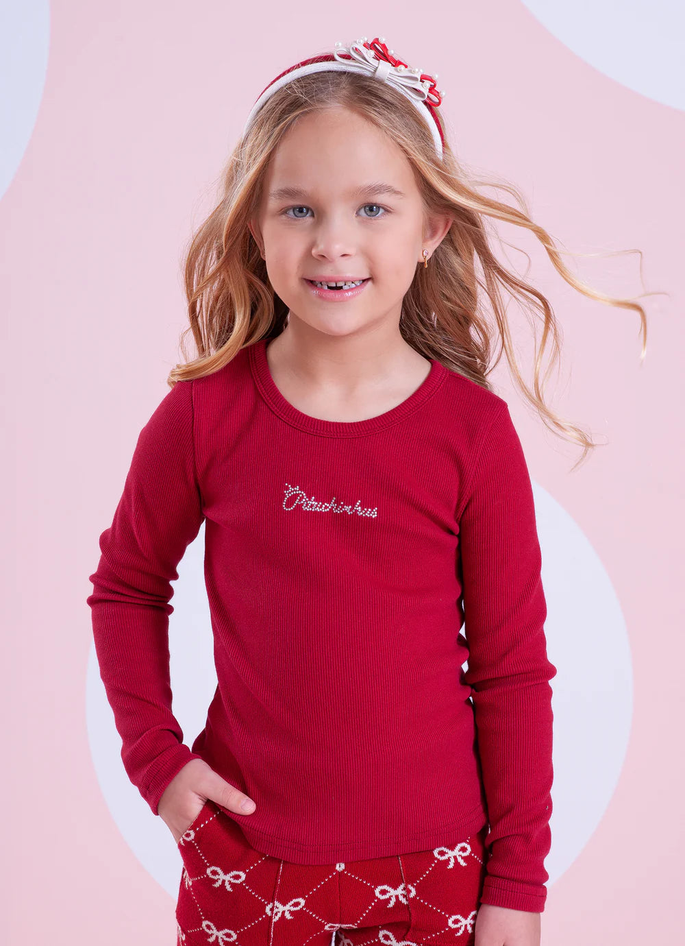 Blusa Rib Bala De Cereja Pituchinhus