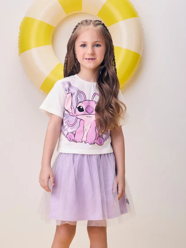 Conjunto Blusa e Saia Angel com Tule Momi