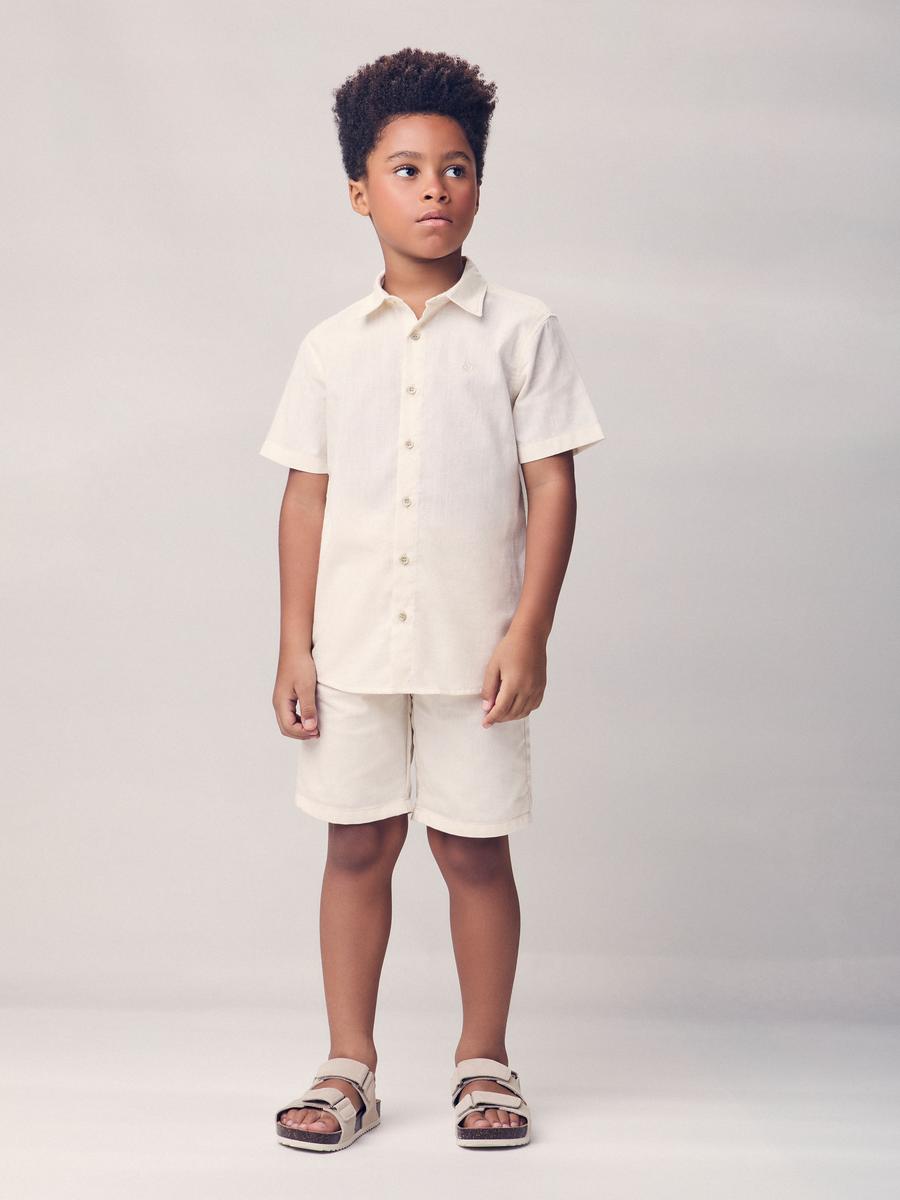 Camisa Casual Amarela Bordada Youccie