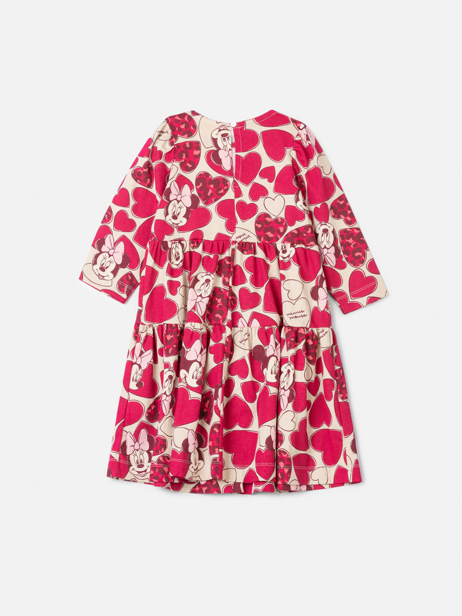 Vestido Manga Longa Rotativo Minnie Hearts Animê