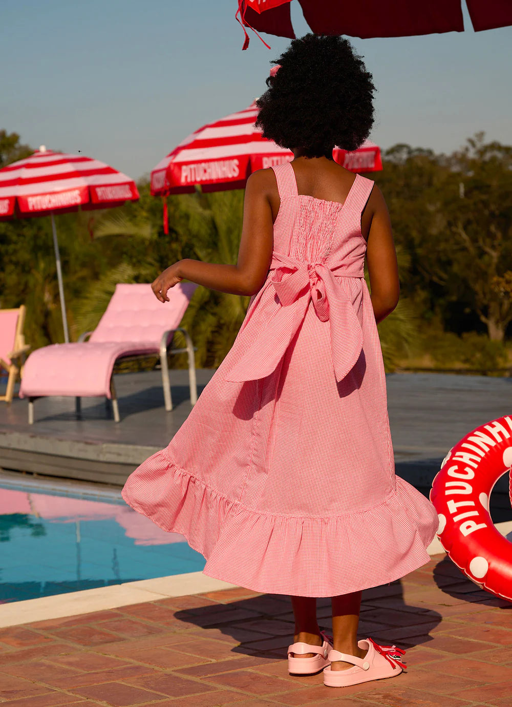 Vestido Algodão Cerejas Crochê Resort Pituchinhus