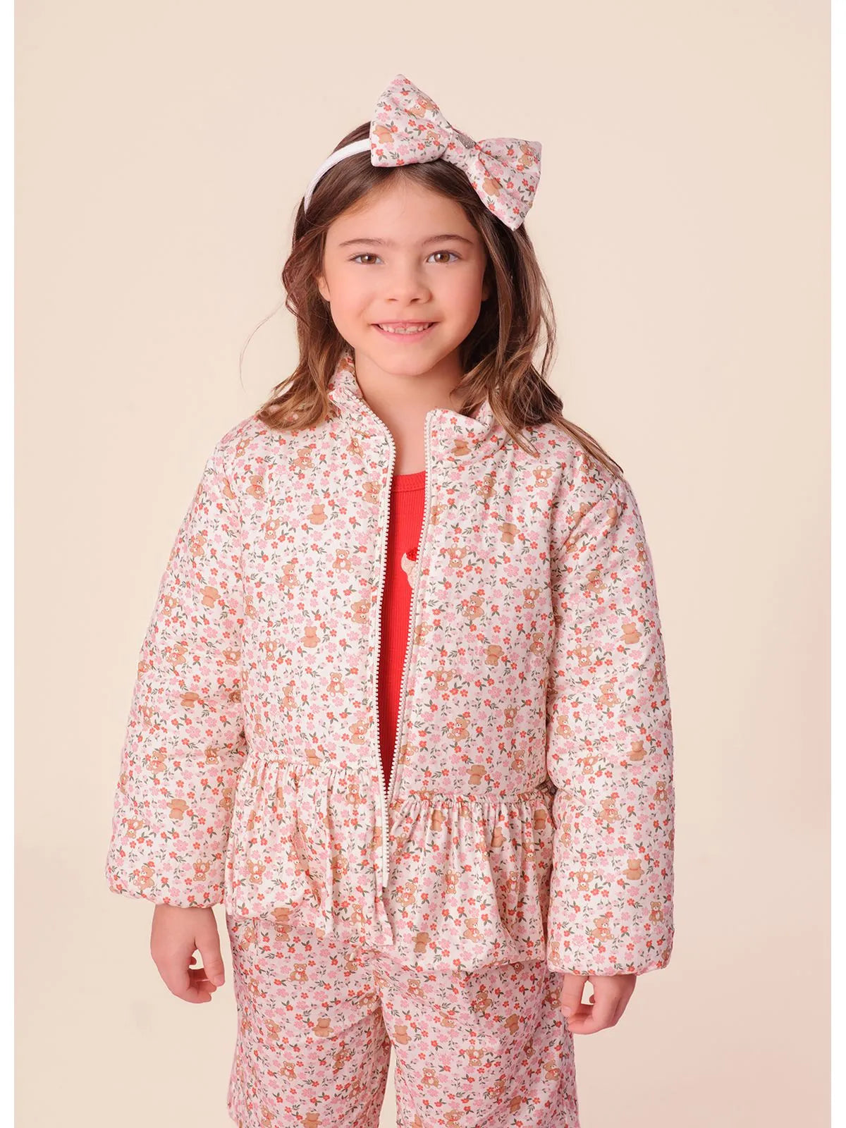 Jaqueta Puffer Algodão Estampa Liberty Pituchinhus