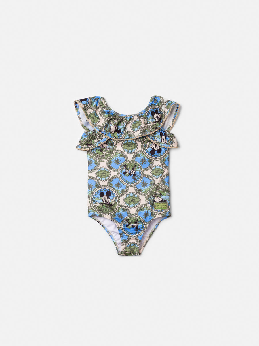 Maiô Paisley da Minnie com Babados Anime