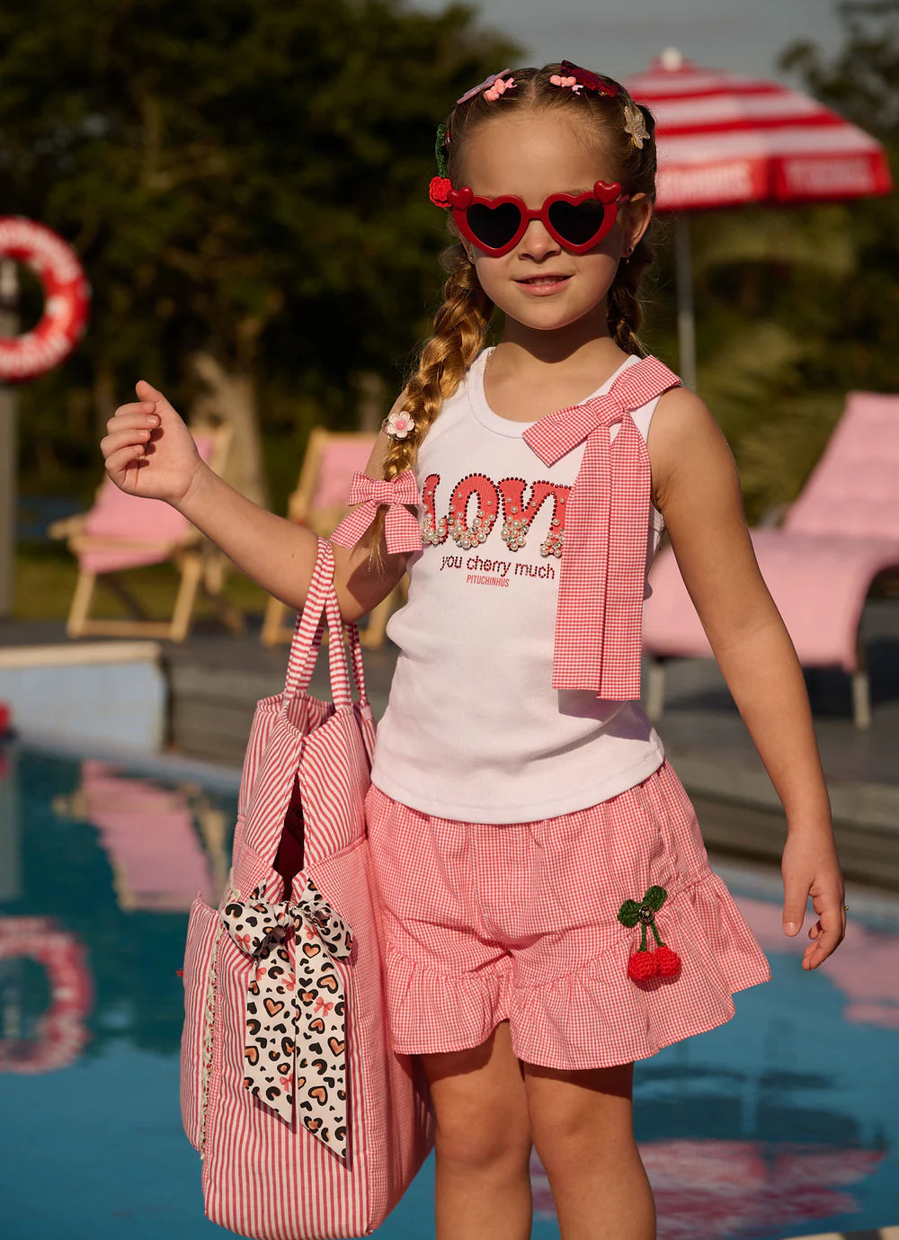 Regata Love Bordados Laço Resort Pituchinhus