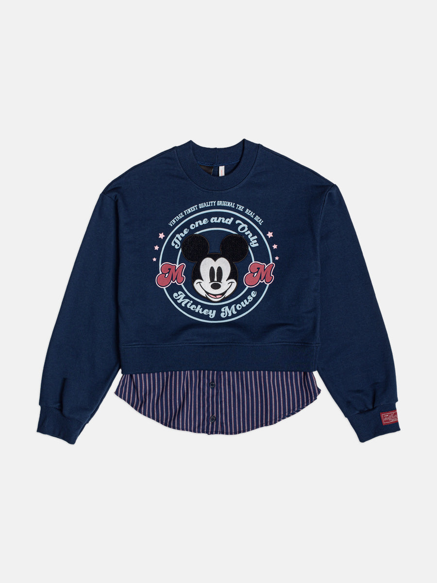Casaco Mickey Listrado Navy Azul Marinho I Am