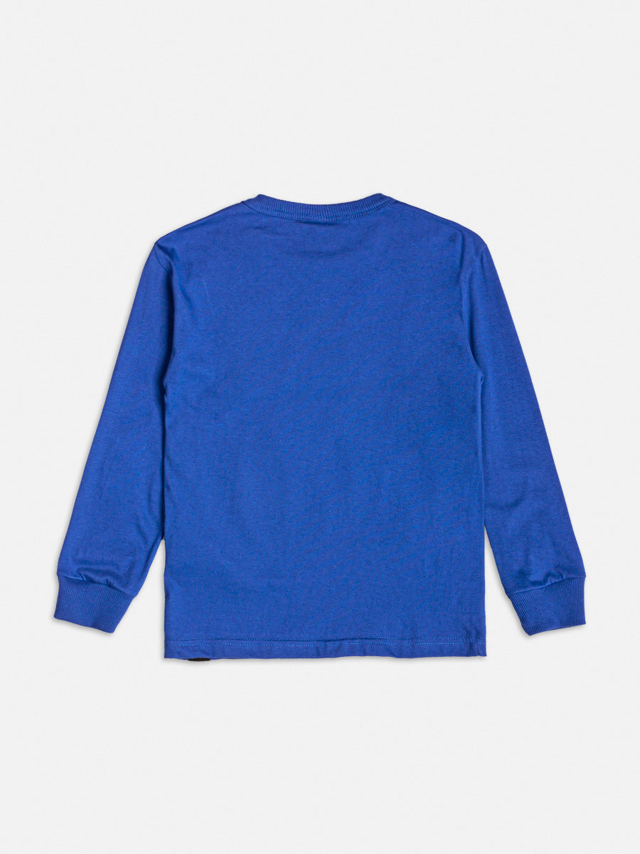 T-Shirt Manga Longa Youccie Azul Royal - BambolePetit