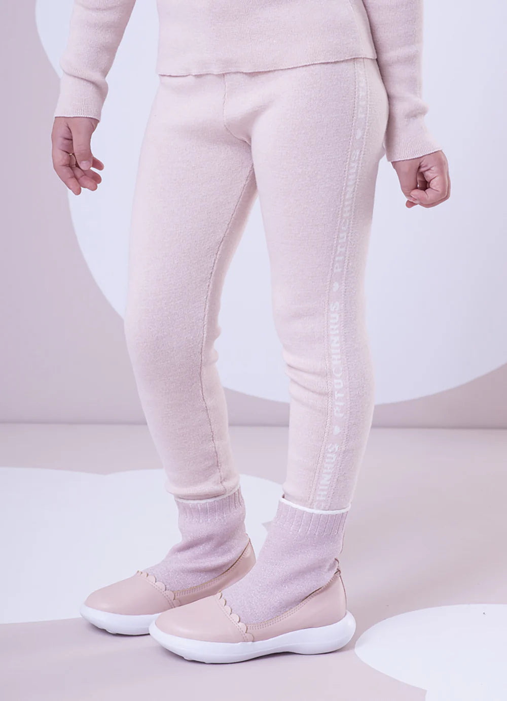 Legging Tricot Pituchinhus Rosa Mel Pituchinhus