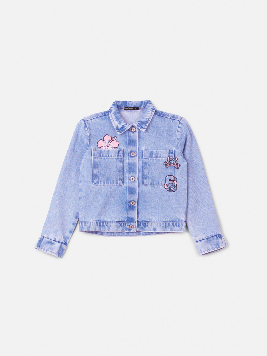 Jaqueta Jeans Patch Stitch - BambolePetit