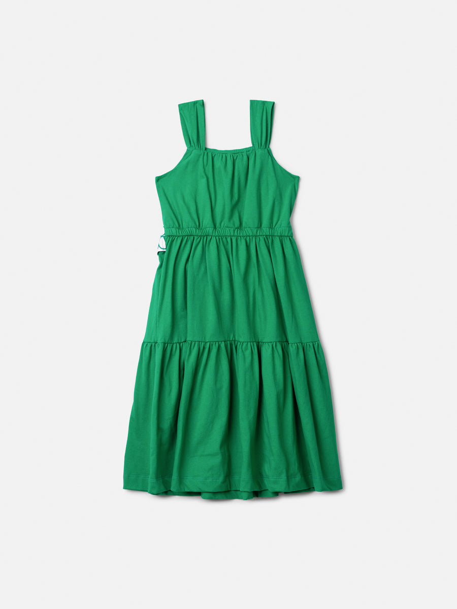 Vestido Infantil Verde com Laço Anime