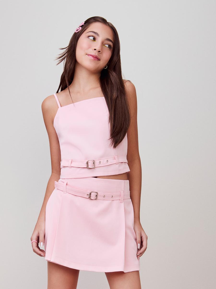 Conjunto Top e Shorts Saia Rosa I Am