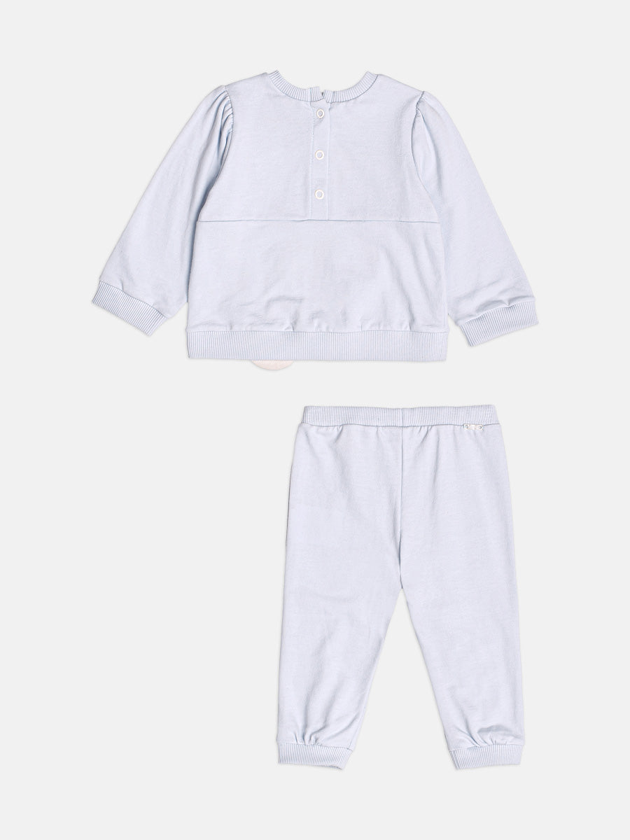 Conjunto Casaco e Calca Azul Bebe Momi