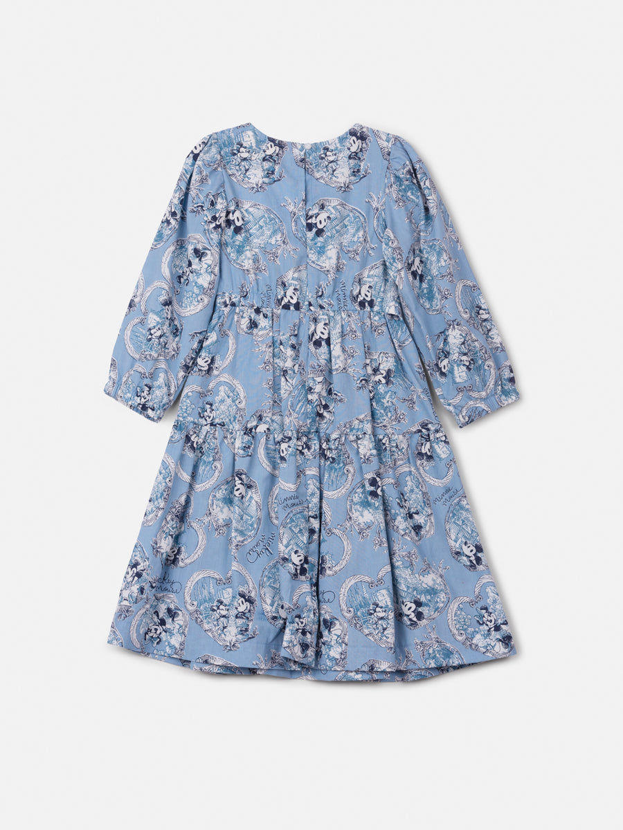 Vestido Manga Longa Anime Petite Mickey Minnie Class - BambolePetit