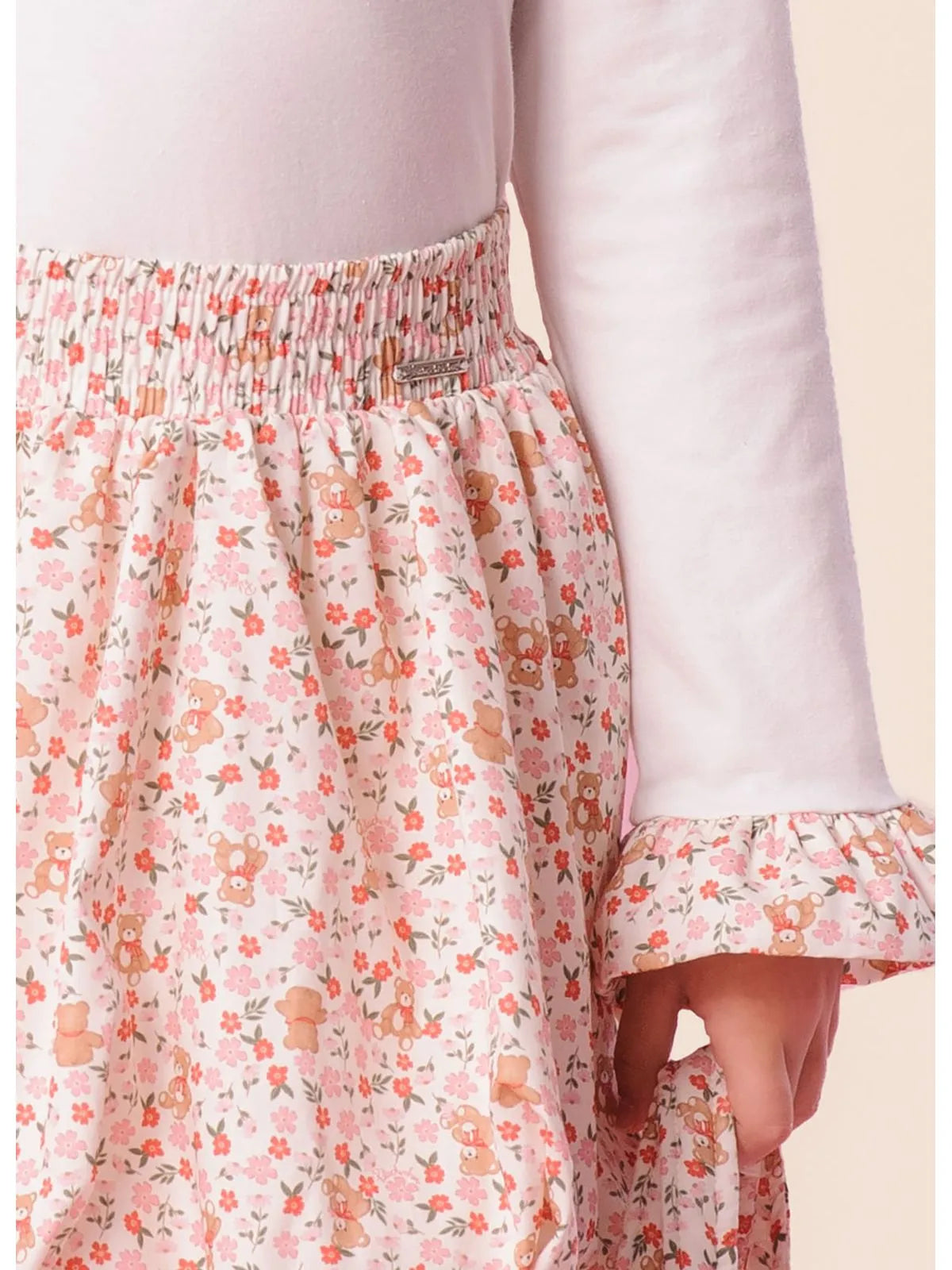 Saia Short Balonê Algodão Estampa Liberty Pituchinhus - BambolePetit