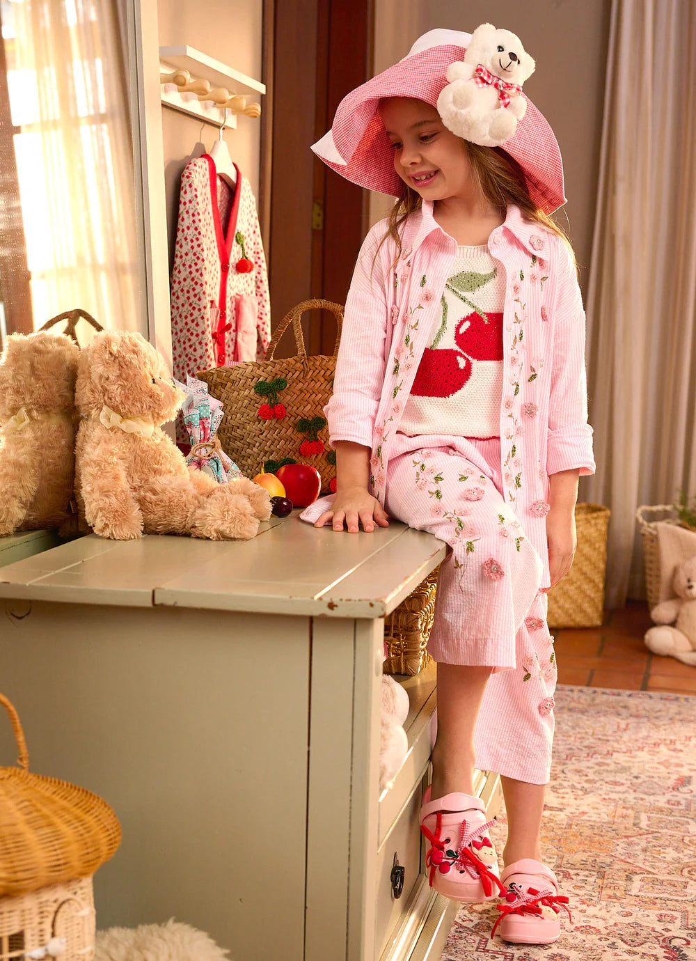 Sandália Clogs Lacinhos Rosa Baby Pituchinhus