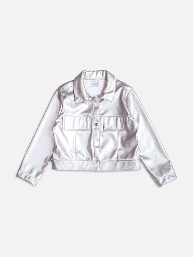 Jaqueta Fake Leather Metalizada Momi - BambolePetit