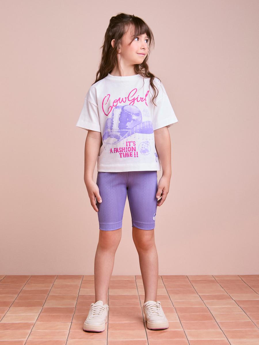 Conjunto Blusa e Legging Cowgirl Perola/Lilás Anime