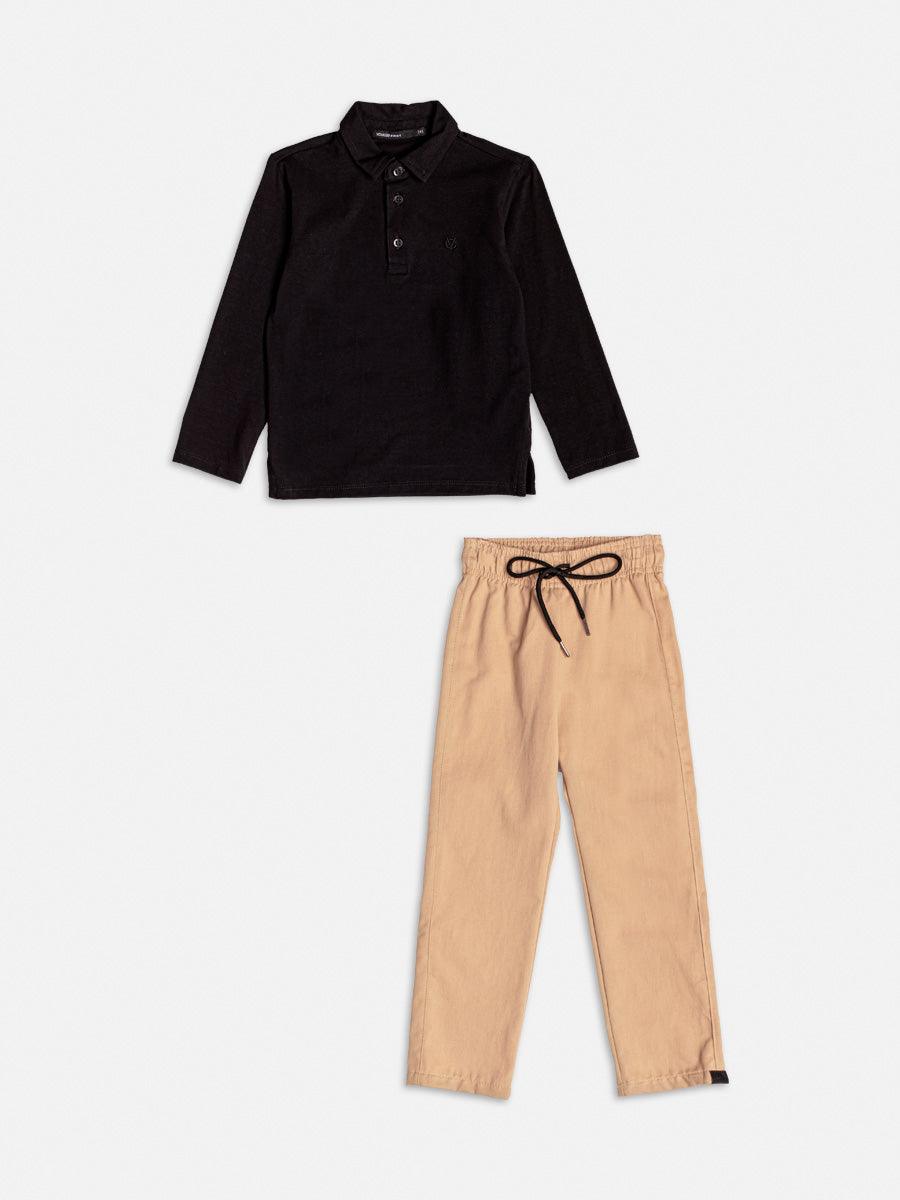 Conjunto Camisa Calca Preto - BambolePetit
