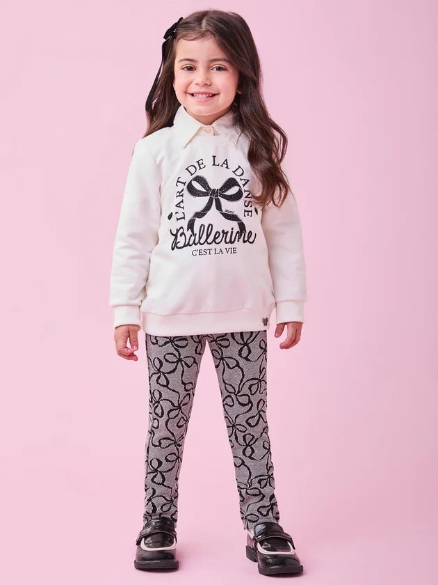 Conjunto Ballerine com Estampa de Laços