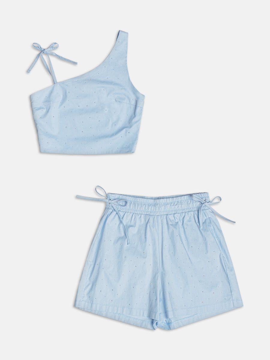 Conjunto Top e Shorts Azul I Am