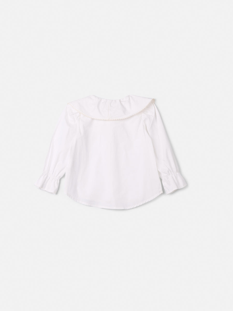 Camisa Com Laco Na Gola Branco Animê