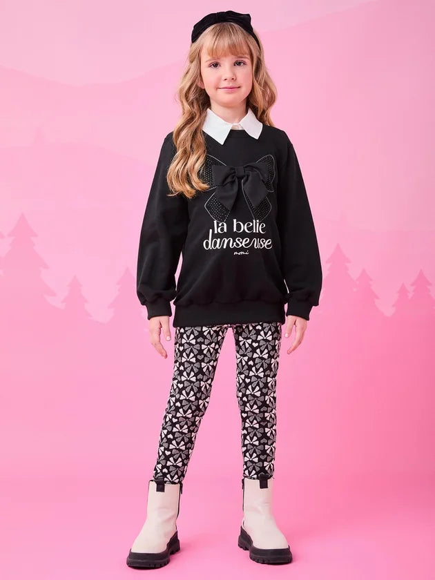 Conjunto Casaco Legging Preto - BambolePetit