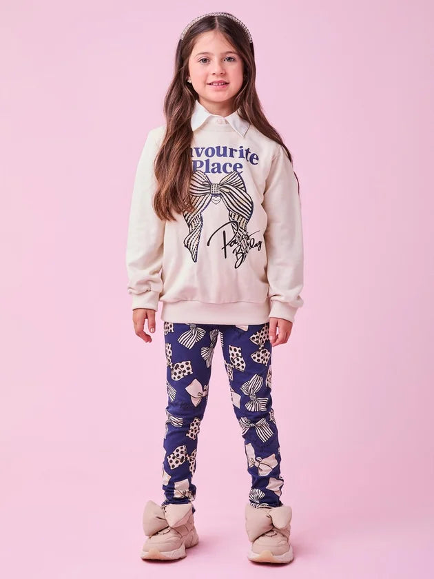 Conjunto Casaco Legging Bege - BambolePetit