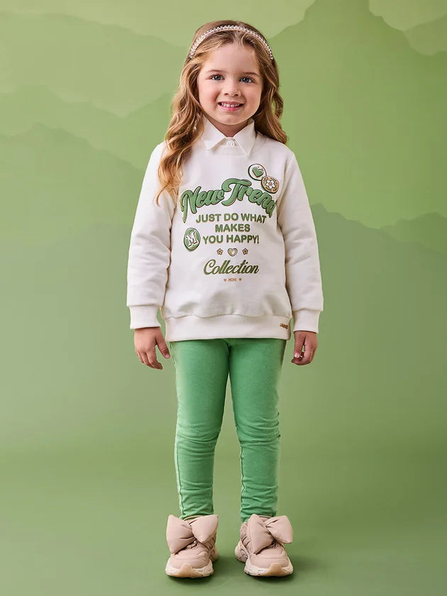 Conjunto Casaco Legging Perola