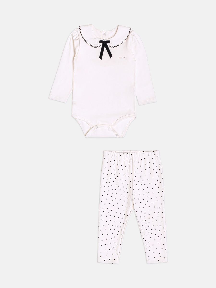 Conjunto Manga Longa Body Legging Perola Momi