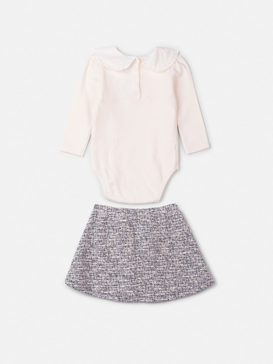 Conjunto Body Saia Perola - BambolePetit