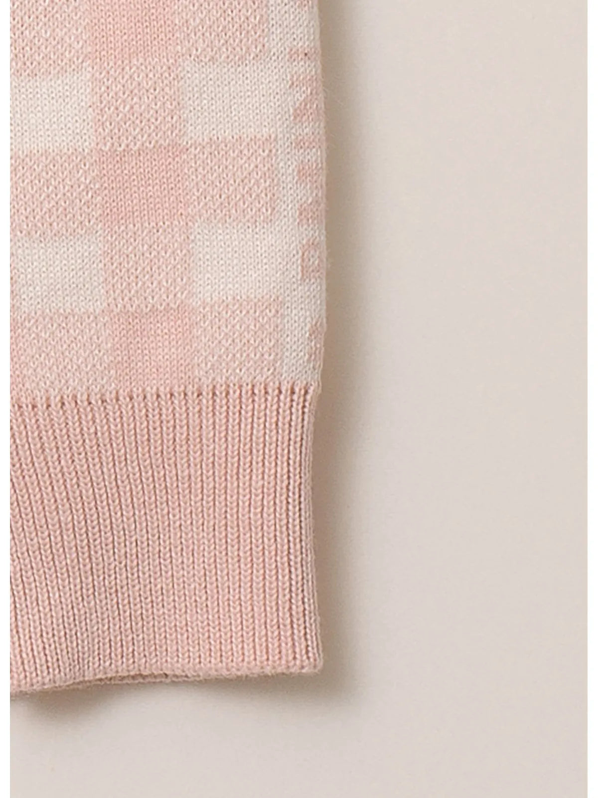 Conjunto Tricot Xadrez Ursinha Cristal Rosa Mel - BambolePetit