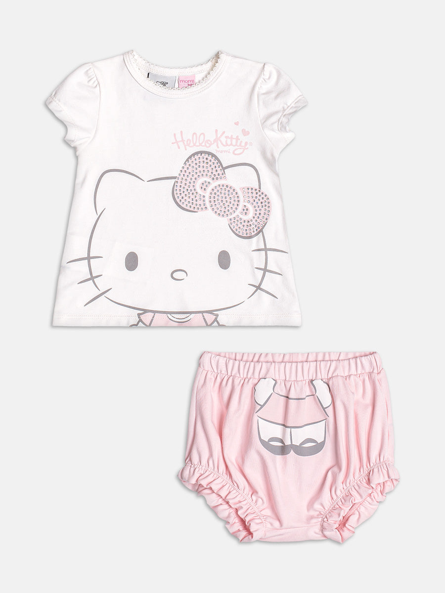 Conjunto com Strass da Hello Kitty Momi