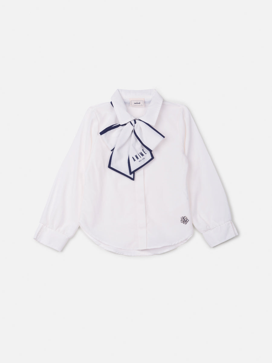 Camisa Com Lenco Off White - BambolePetit