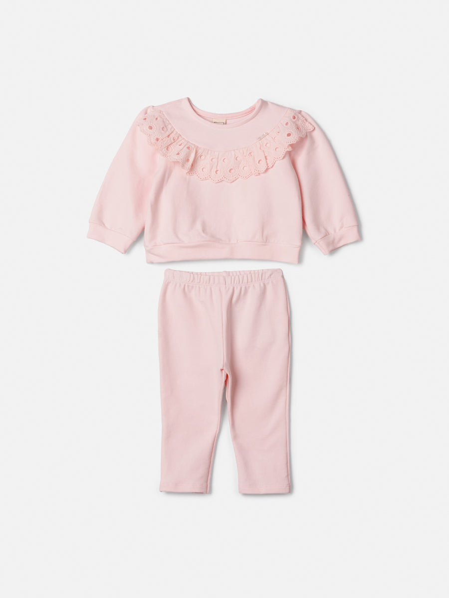 Conjunto Casaco e Legging Rosa Nude Animê