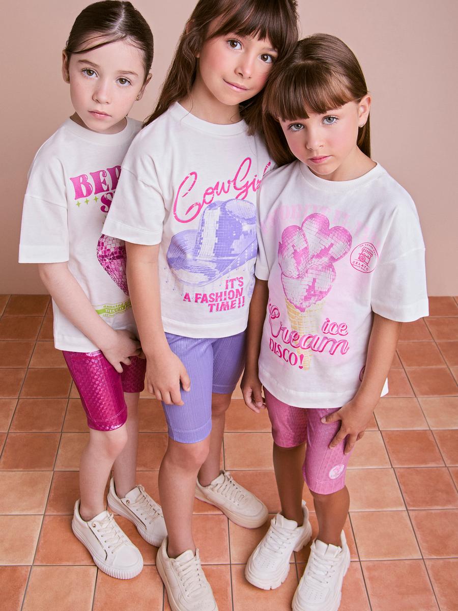 Conjunto Blusa e Legging Ice Cream Perola/Rosa Anime
