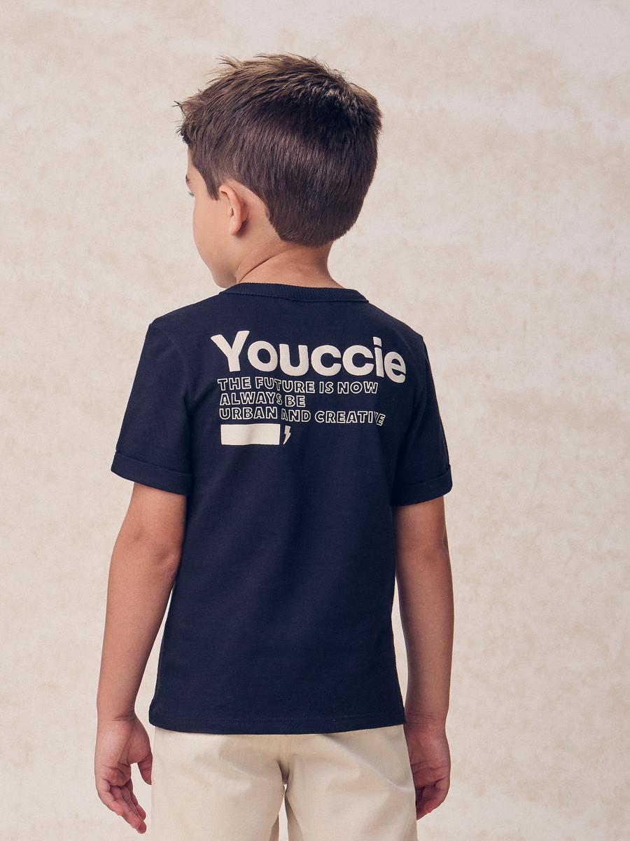 Conjunto Preto Manga Curta Youccie