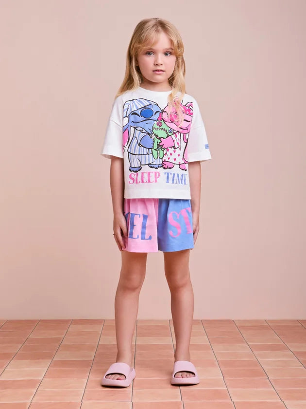 Conjunto Pijama do Stitch e Angel Anime