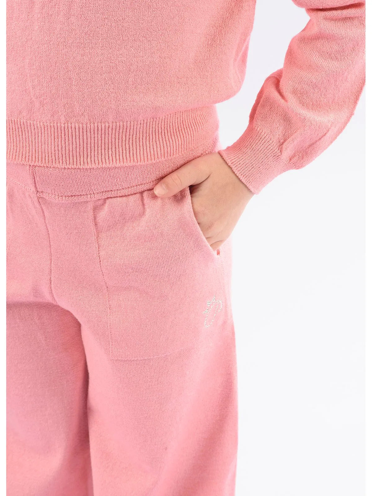 Calça Tricot Reta P Cristal Rosa Cosmos