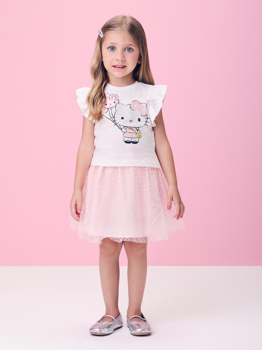 Conjunto Rosa em Tule da Hello Kitty Momi