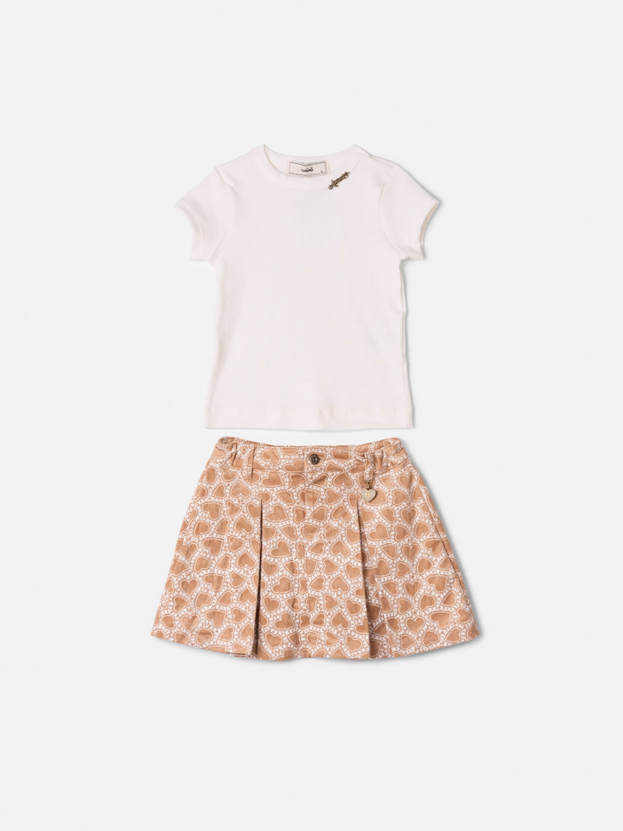 Conjunto Blusa e  Saia Pérola Animê