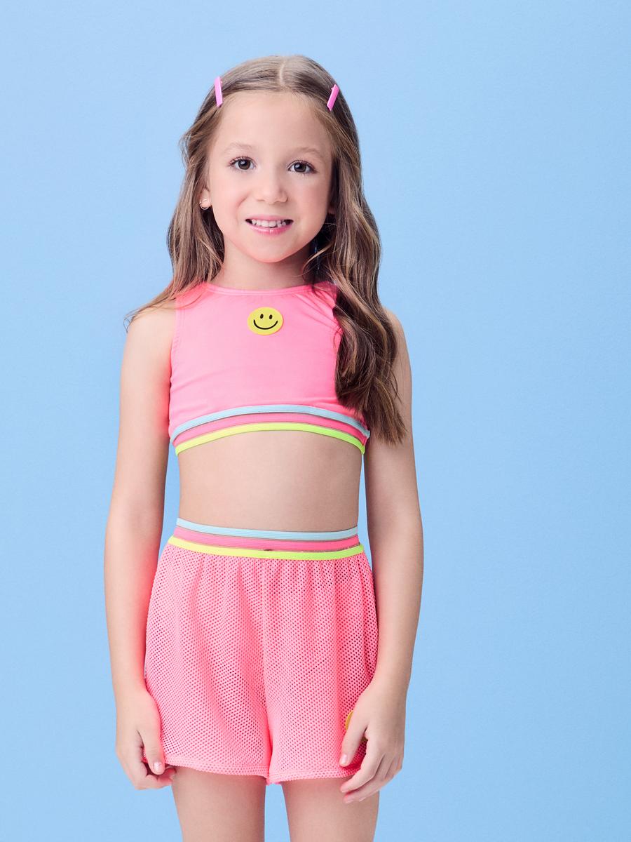 Shorts Saída Praia Smile Neon Momi