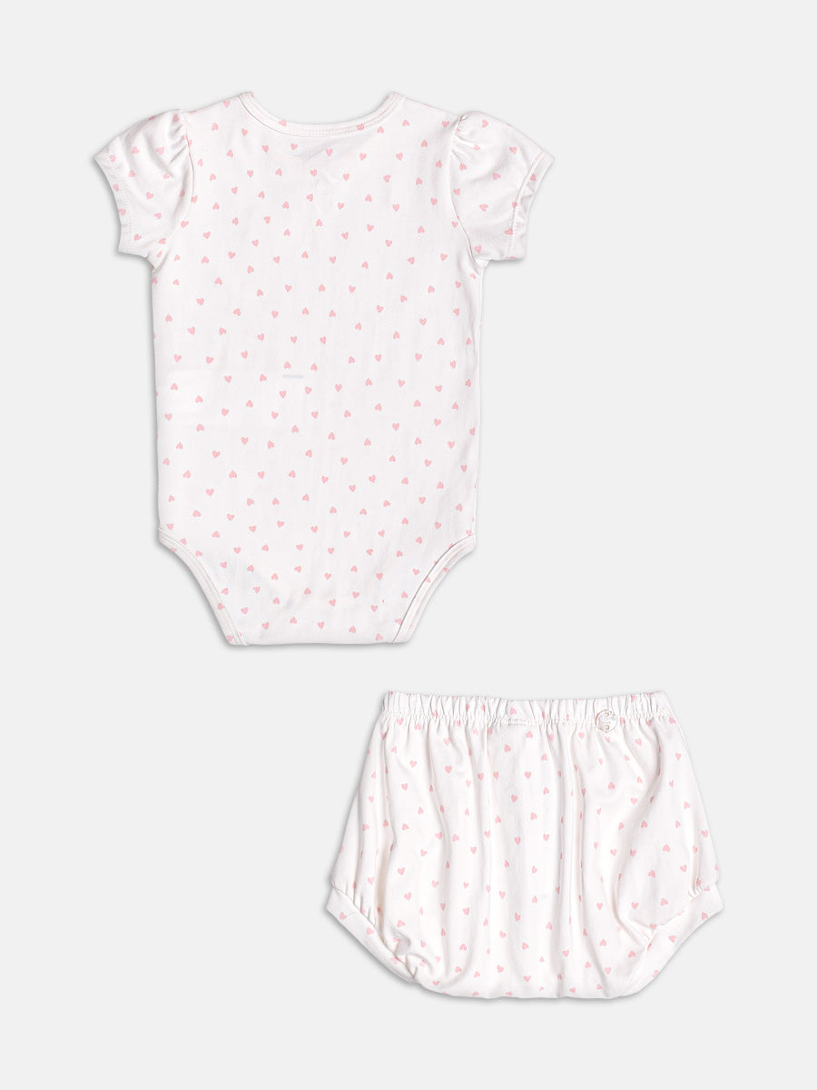 Conjunto Body e Shorts Coraçõeszinhos Momi