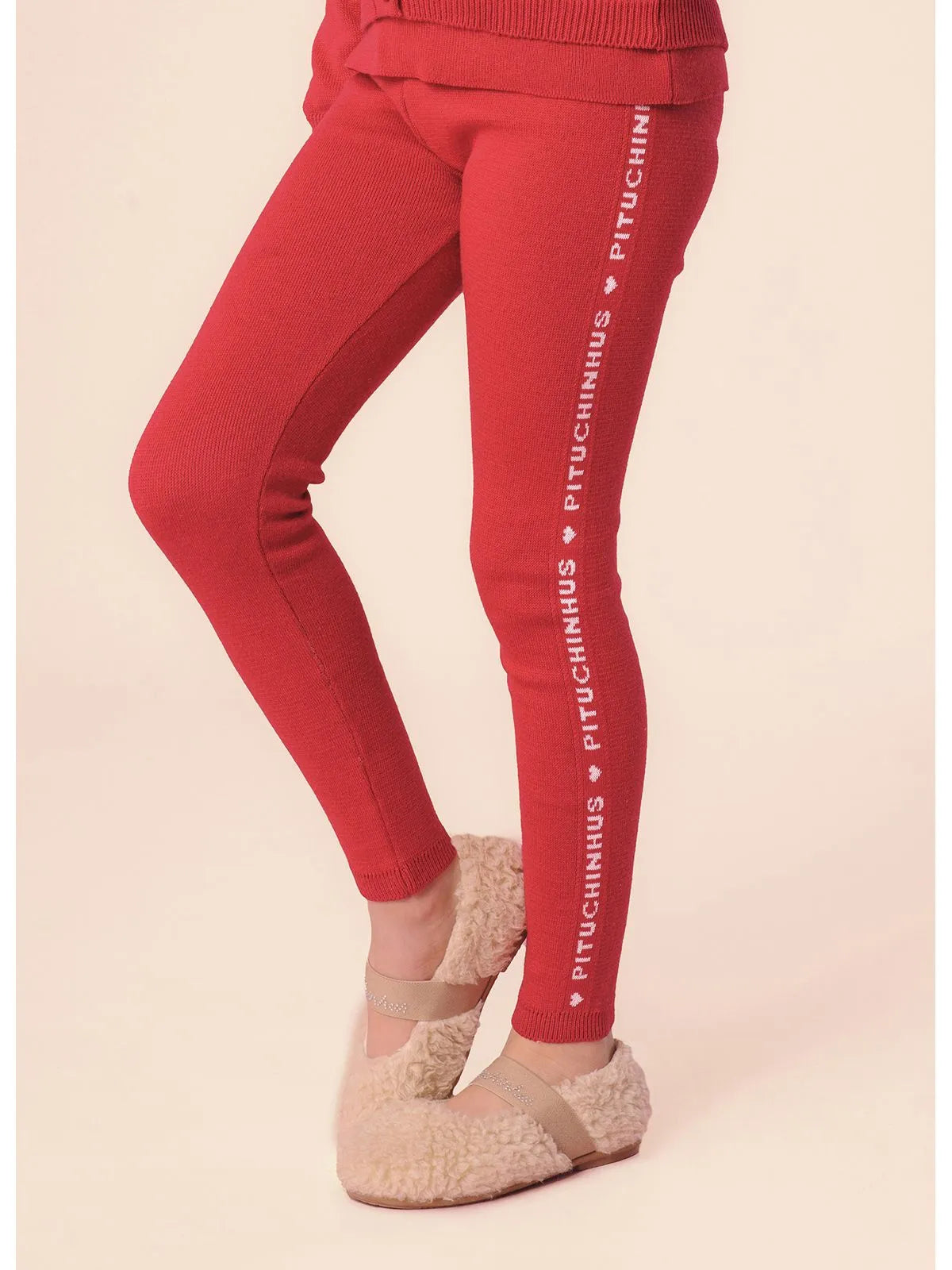 Calça Legging Tricot Pituchinhus Vermelho - BambolePetit