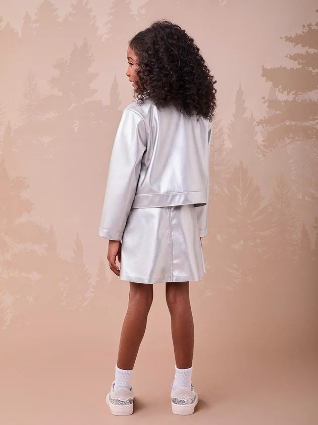 Jaqueta Fake Leather Metalizada Momi - BambolePetit