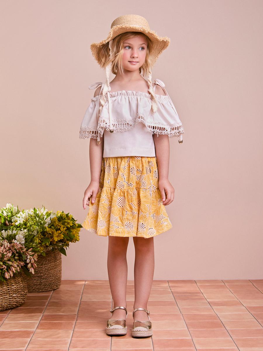 Conjunto de Laise Amarelo Anime