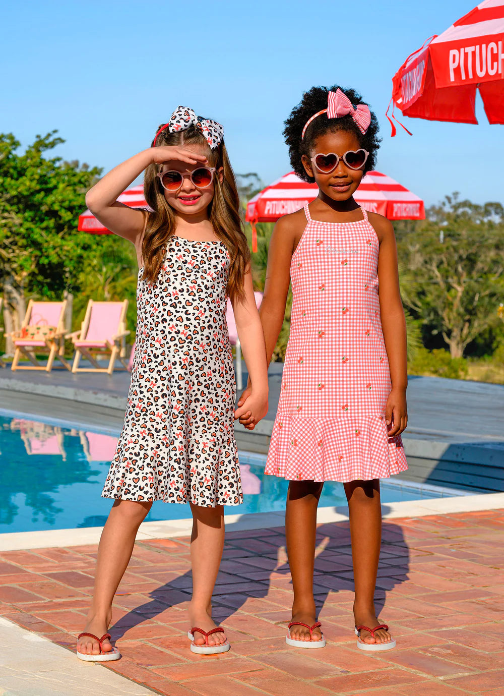 Vestido Alça Light Estampado Babado Resort Pituchinhus