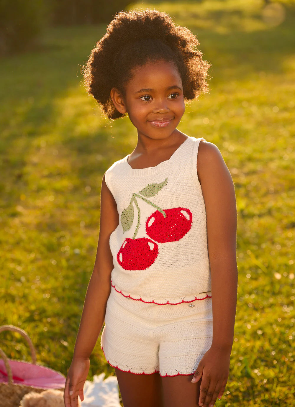 Short Tricot Ponto Rendado Resort Pituchinhus