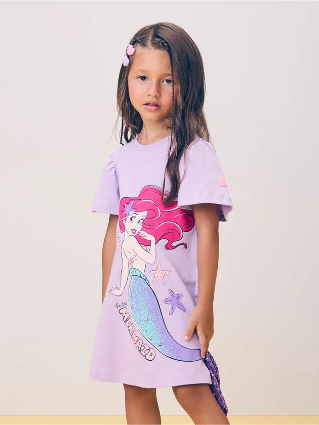 Vestido Pequena Sereia Lilas Momi