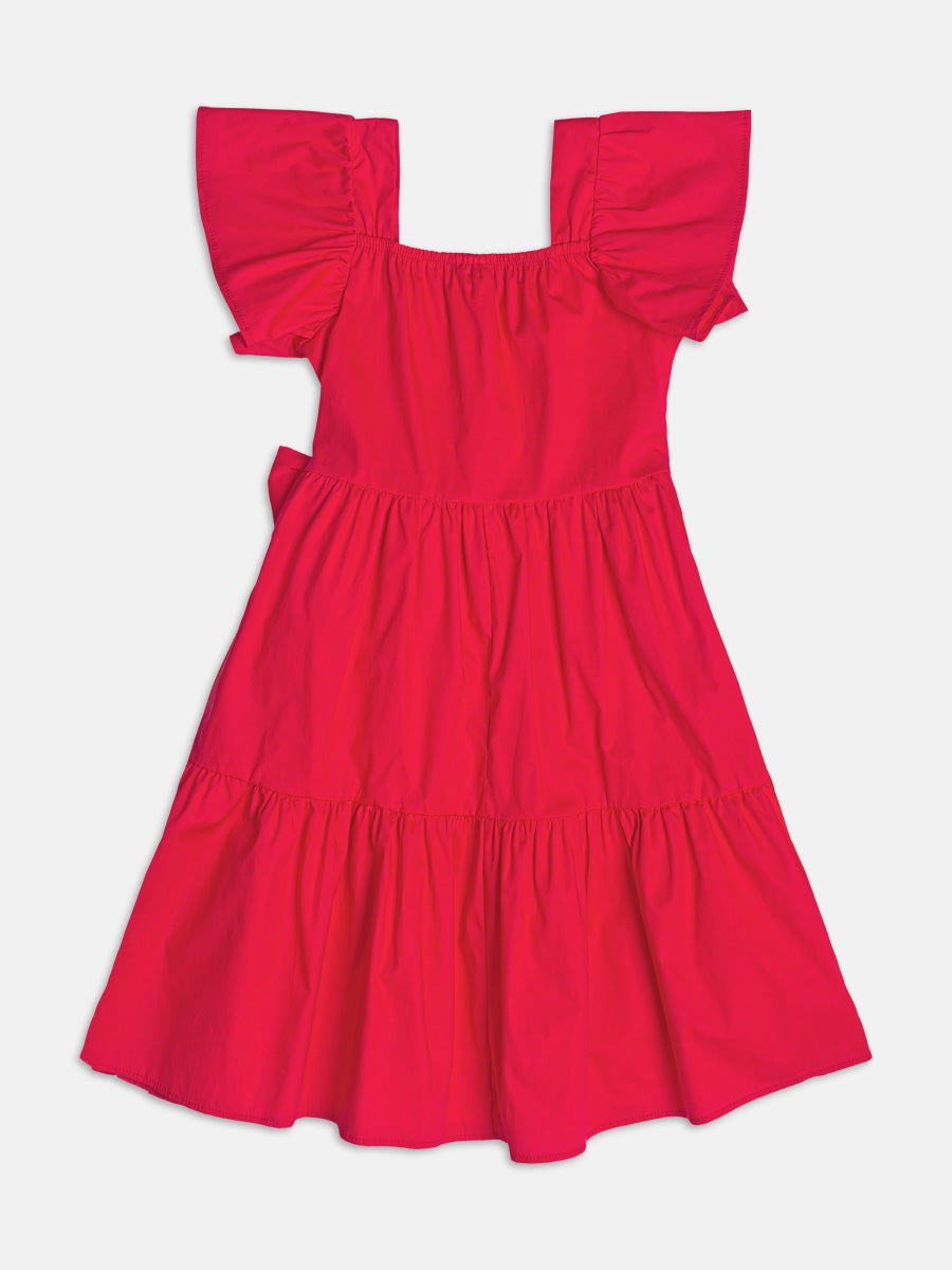 Vestido Bordado Paete Vermelho Momi