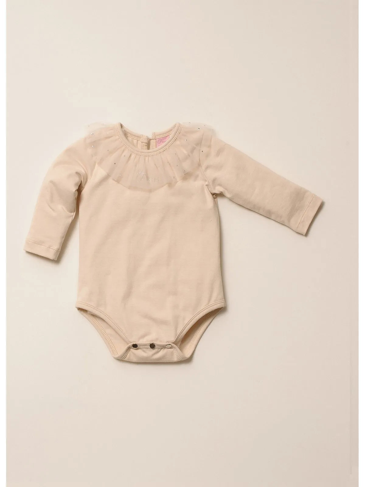 Body Cotton Gola Tule Cristais Ninive - BambolePetit
